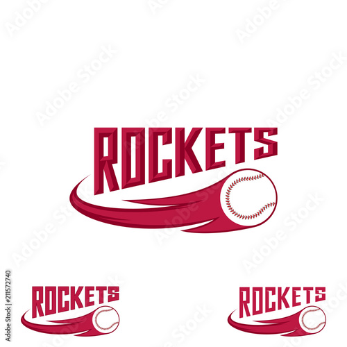 Rocket baseball logo for the team and the cup