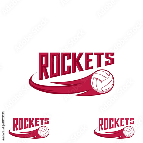 Rocket volleyball logo for the team and the cup