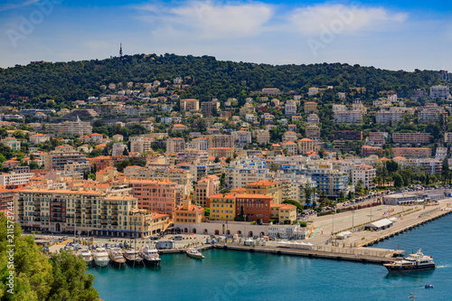 Fototapeta Naklejka Na Ścianę i Meble -  Nice city coastline on the Mediterranean Sea