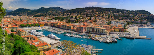 Nice city coastline on the Mediterranean Sea photo
