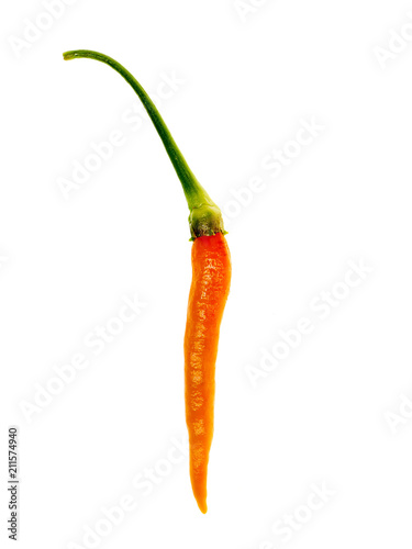 Fresh chilli on white background.