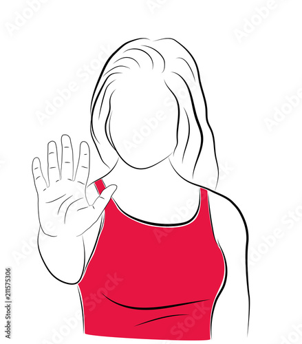 Stop violence against women, Woman violence concept. vector illustration