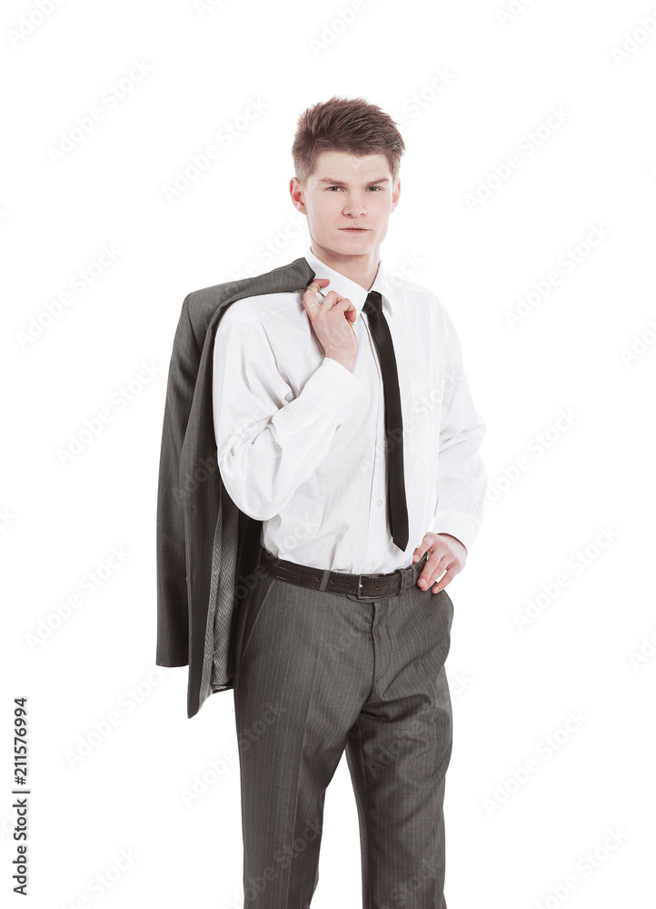 portrait of a confident young man .isolated on white portrait of a confident young man .isolated on white