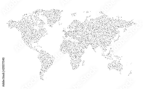abstract gray world map dotted graphic design