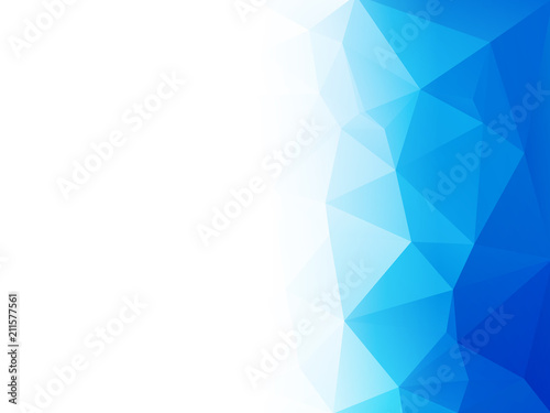abstract blue water low poly vector background