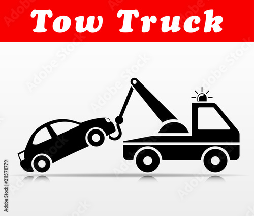 tow truck vector icon design