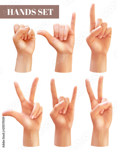Realistic hands set