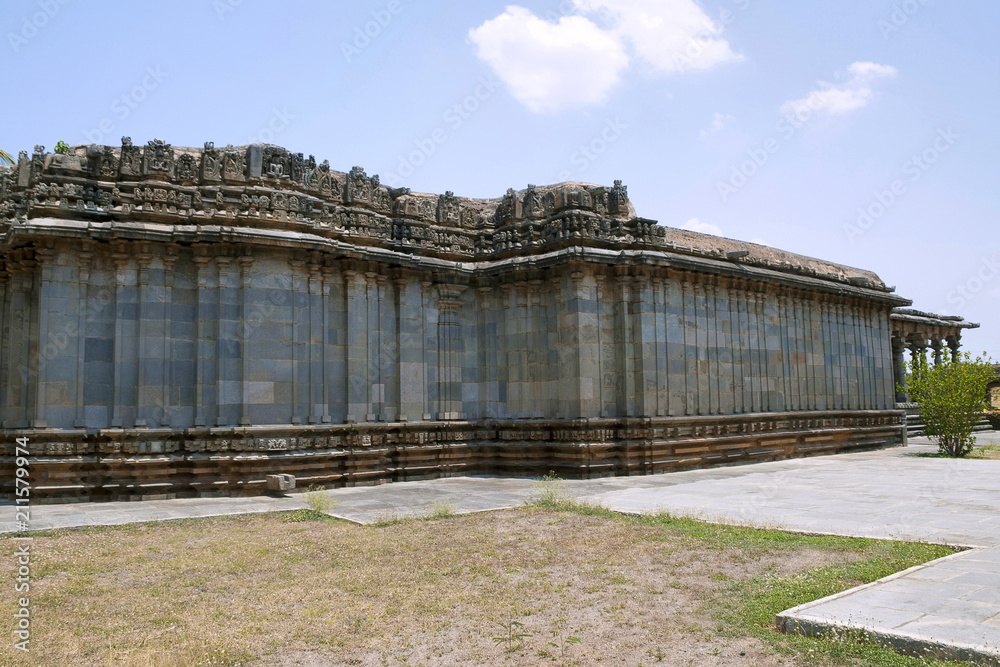 Side view of Parshvanatha Basadi, Basadi Halli jain temple complex, Karnataka