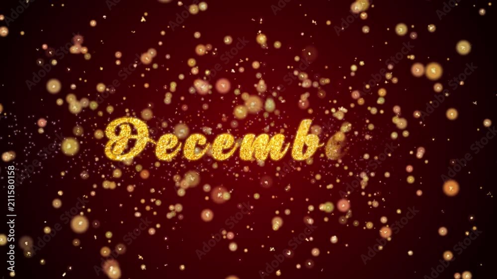 December Greeting Card text with sparkling particles shiny background for Celebration,wishes,Events,Message,Holidays,Festival December Greeting Card text with sparkling particles shiny background for Celebration,wishes,Events,Message,Holidays,Festival