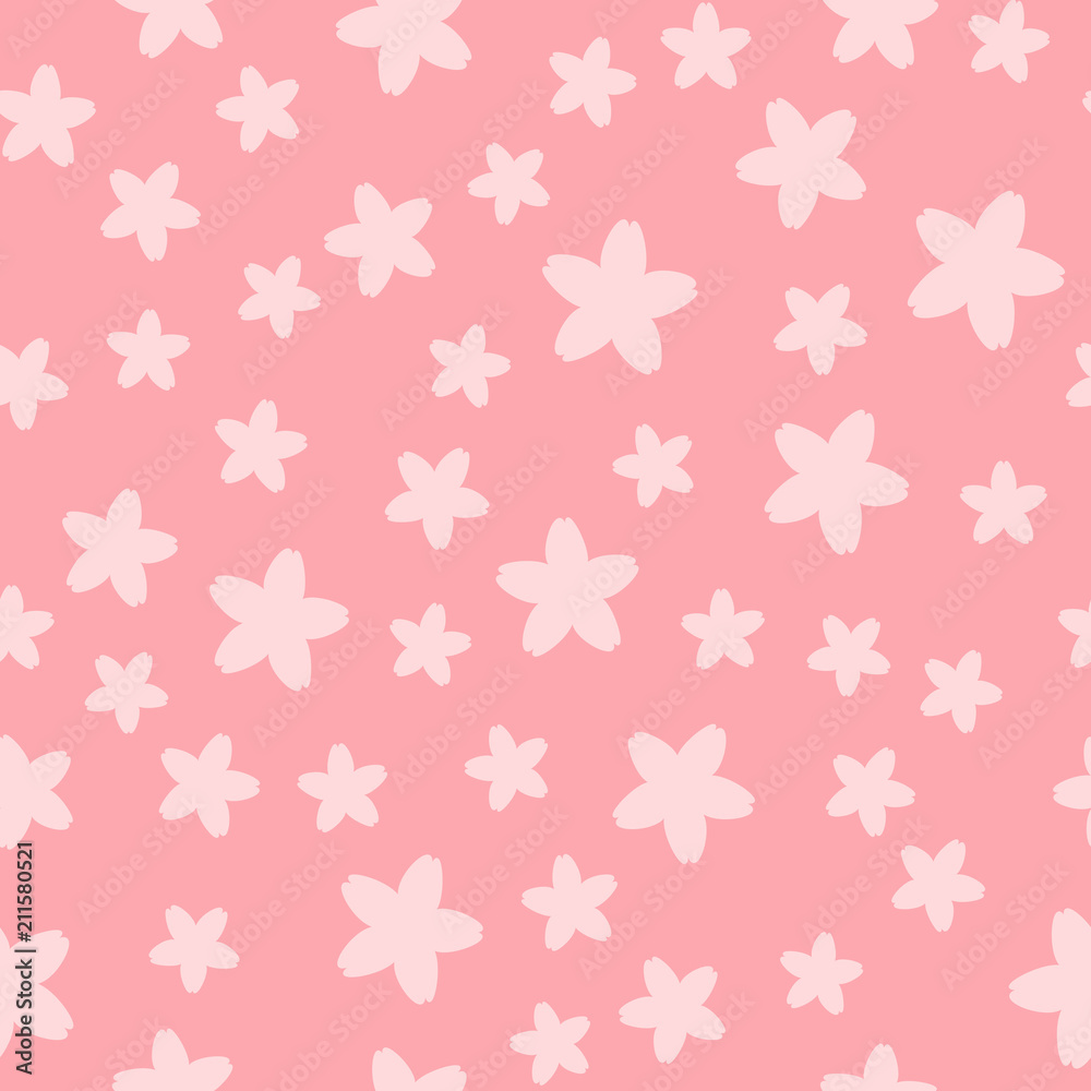 Beautiful sakura flowers seamless pattern Beautiful sakura flowers seamless pattern