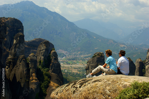 two men enjoy the view