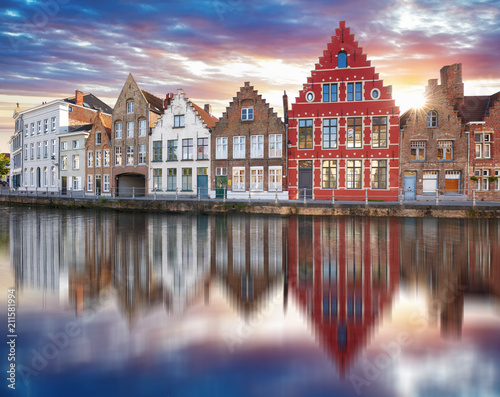 Bruges at day, Belgium historical city