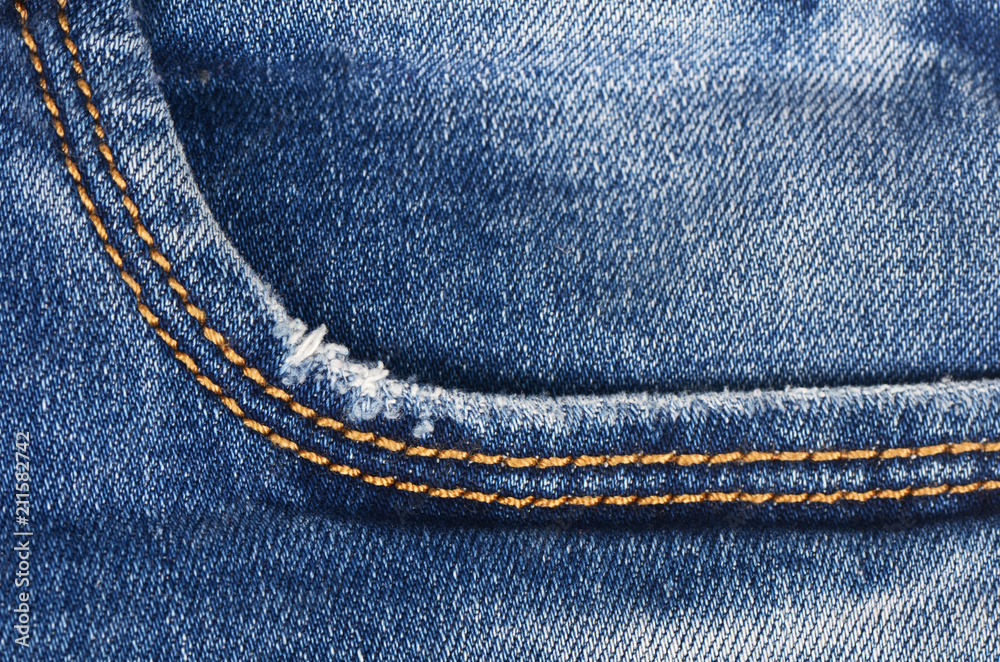 Dark blue female jeans - fabric structure Dark blue female jeans - fabric structure
