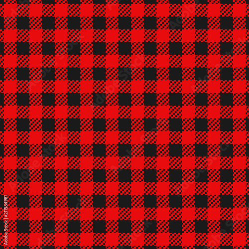 Checkered flannel plaid seamless pattern