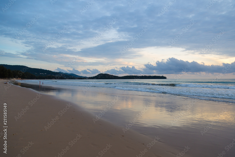 Fototapeta premium sunset on the beach in Thailand