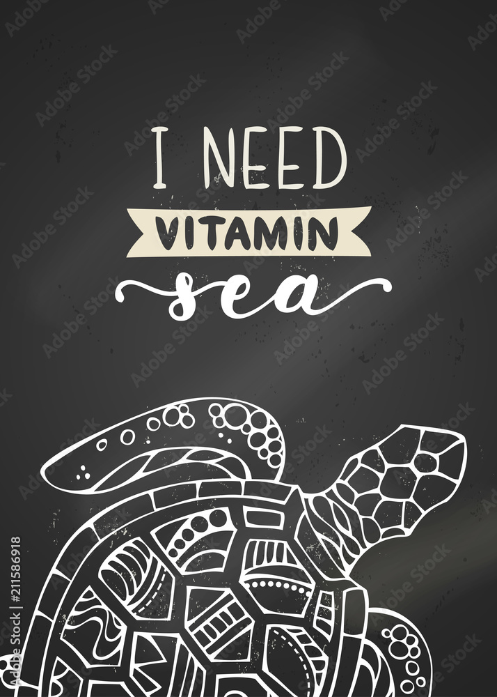 Fototapeta premium Potrzebuję witamin z morza.