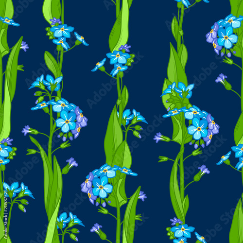 Vector floral seamless pattern.