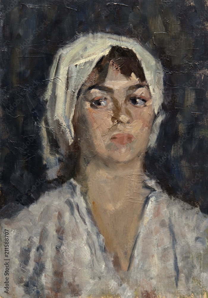 Fototapeta premium oil painting, portrait