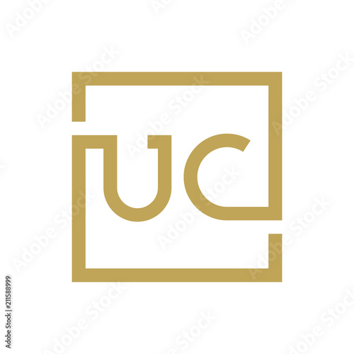 two letter logo line square UA TO UZ photo