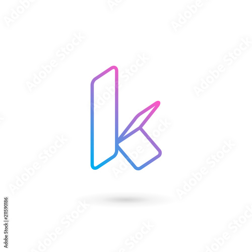 Letter K logo icon design template elements