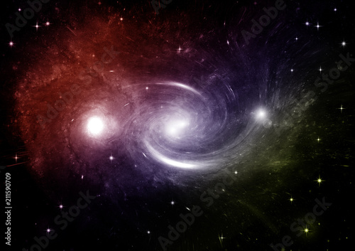 galaxy in a free space