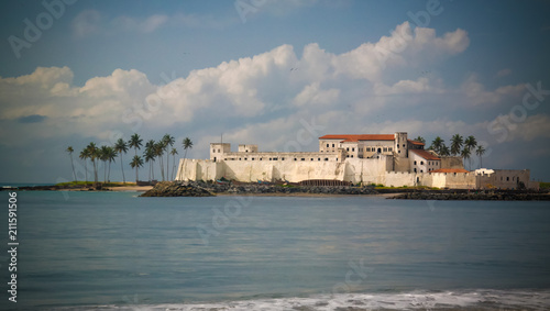 Exterior view to Elmina castle and fortress, Ghana