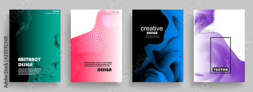 Modern abstract covers set. Futuristic design. Eps10 vector.