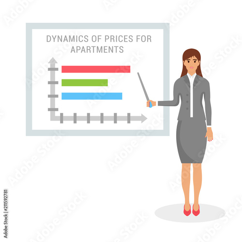 Vector Illustration of Business Woman.