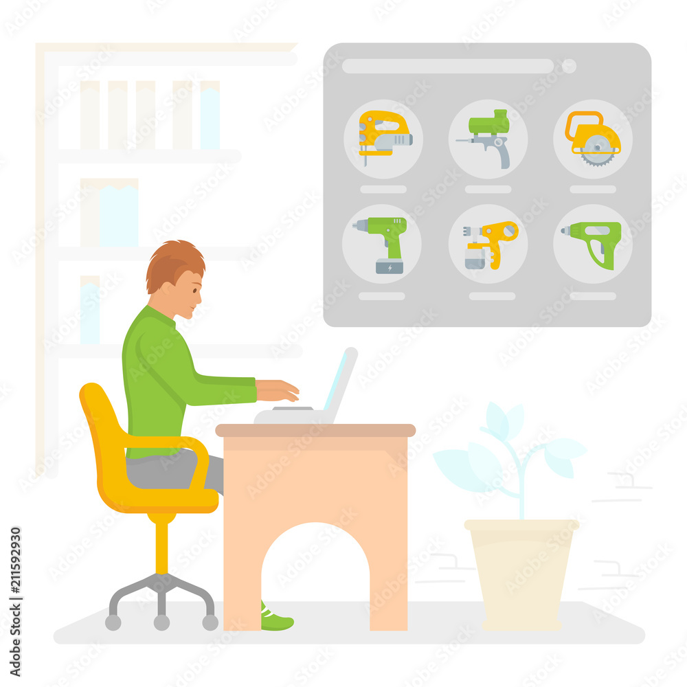 Flat Illustration of Building Tools. Flat Illustration of Building Tools.