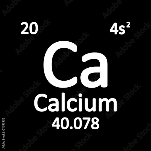 Periodic table element calcium icon.