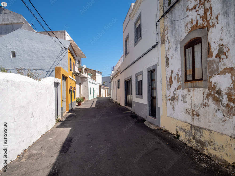 Summer mood of the alley in the old town of Estoi