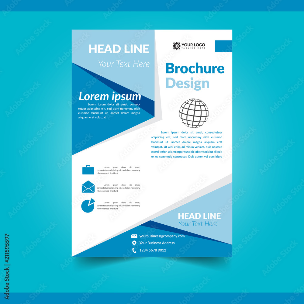 Business brochure,  flyer, cover design template.