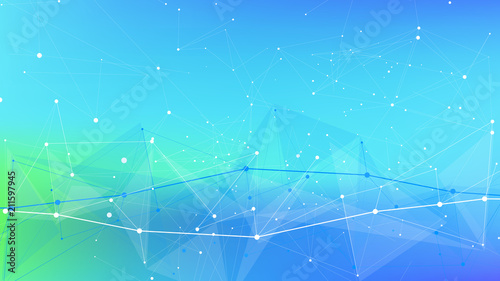 bright abstract illustration of a digital world - a color defocused background and a digital wave. It symbolizes the digital economy, network technologies, cloud technologies, Internet, communications