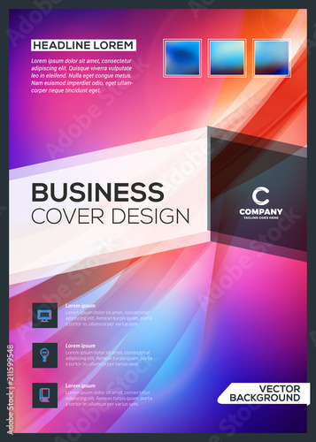 Cover design. Business layout template. Annual report, flyer, magazine, presentation. Abstract background. Vector illustration