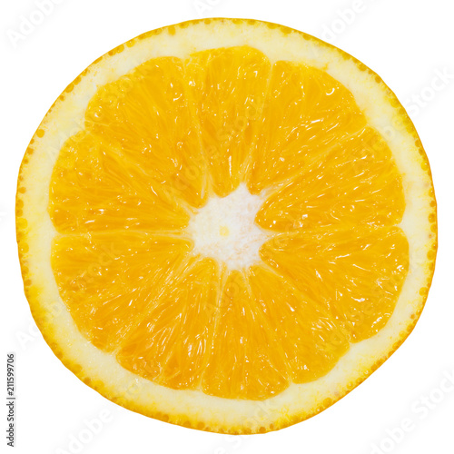 Orange Frucht geschnitten Hälfte Freisteller freigestellt isoliert