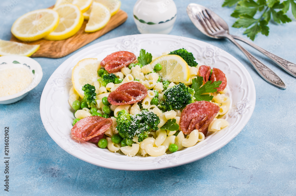 Traditional pasta with vegetables Traditional pasta with vegetables