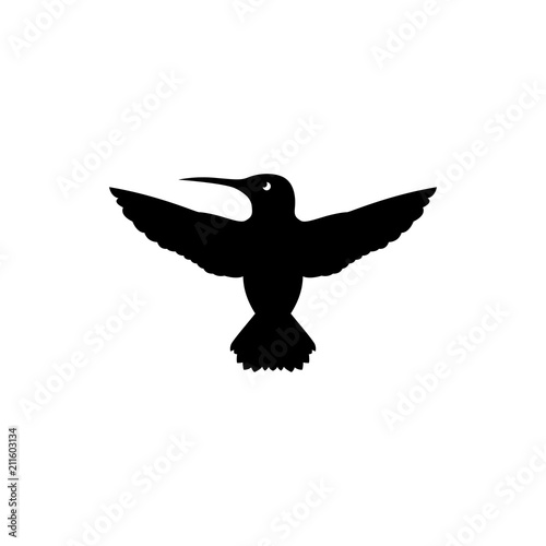 vector hummingbird silhouette