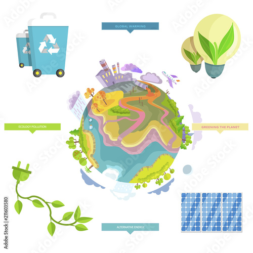 Ecology Problems and Real Solutions Illustration