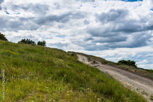 Idyllic rural landscape - path in the high hills