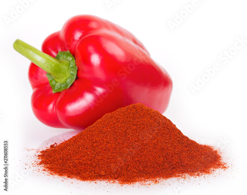 Obraz na plátne Pile of ground paprika with pepper