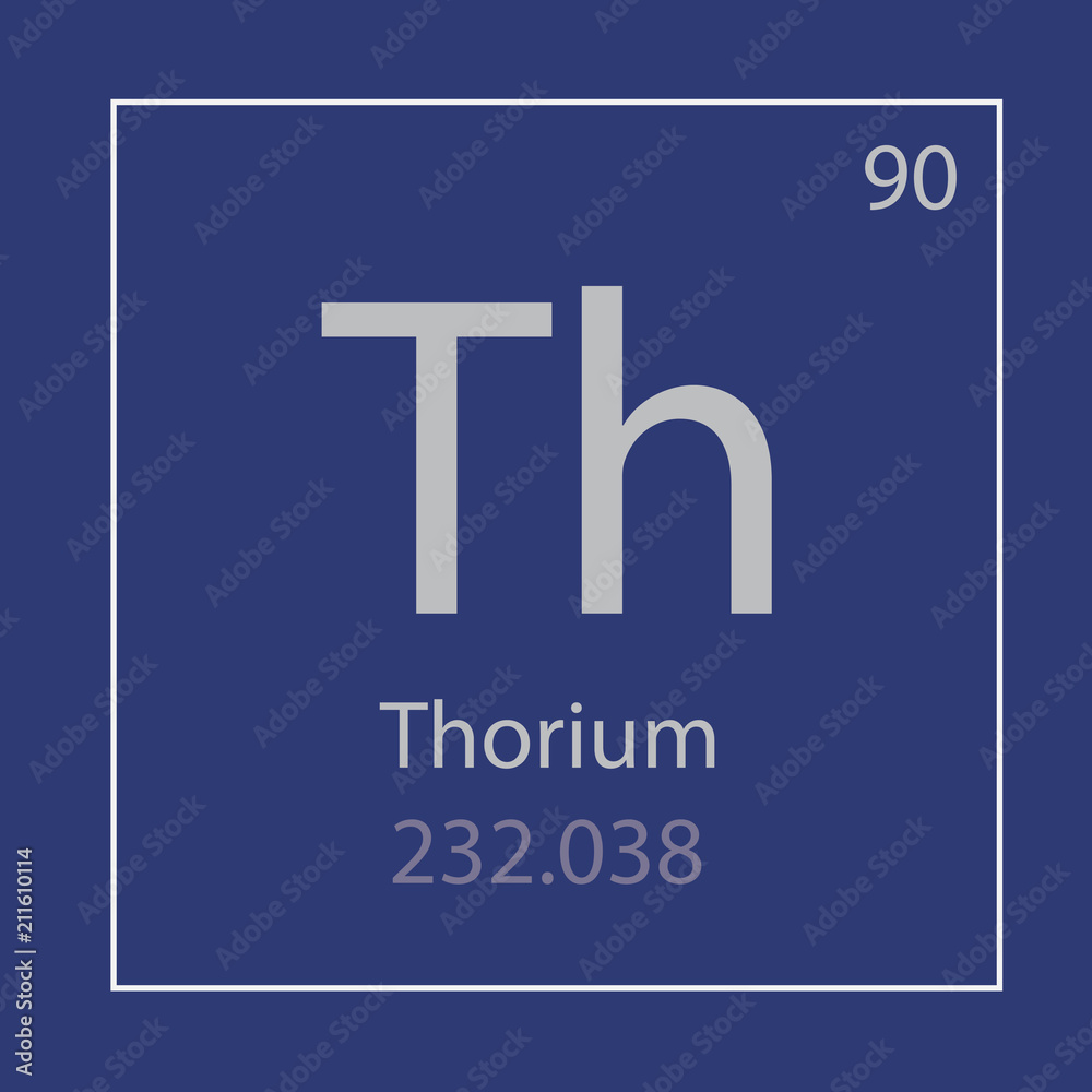 Thorium Th chemical element icon- vector illustration