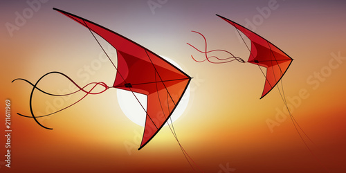 cerf volant - vacances - jeu de plein air - concept - loisir - plein air - symbole - liberté - 2