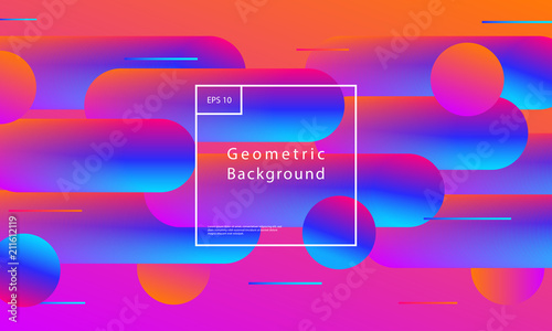 Abstract gradient vector background design with geometry minimal pattern shapes. Motion, fluid, dynamic design concept with futuristic, modern gradients. Business poster, flyer, web presentation     