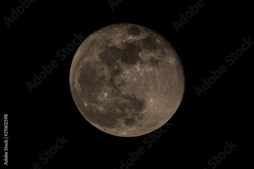 Full moon on isolated background
