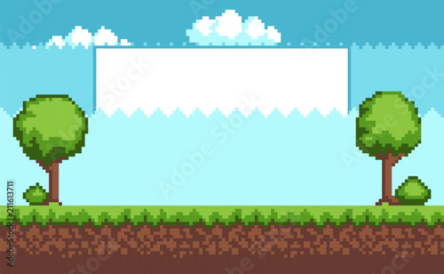 Trees and Filling Form Set Vector Illustration