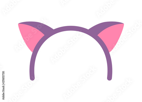 Princess Party Ears of Cat Vector Illustration