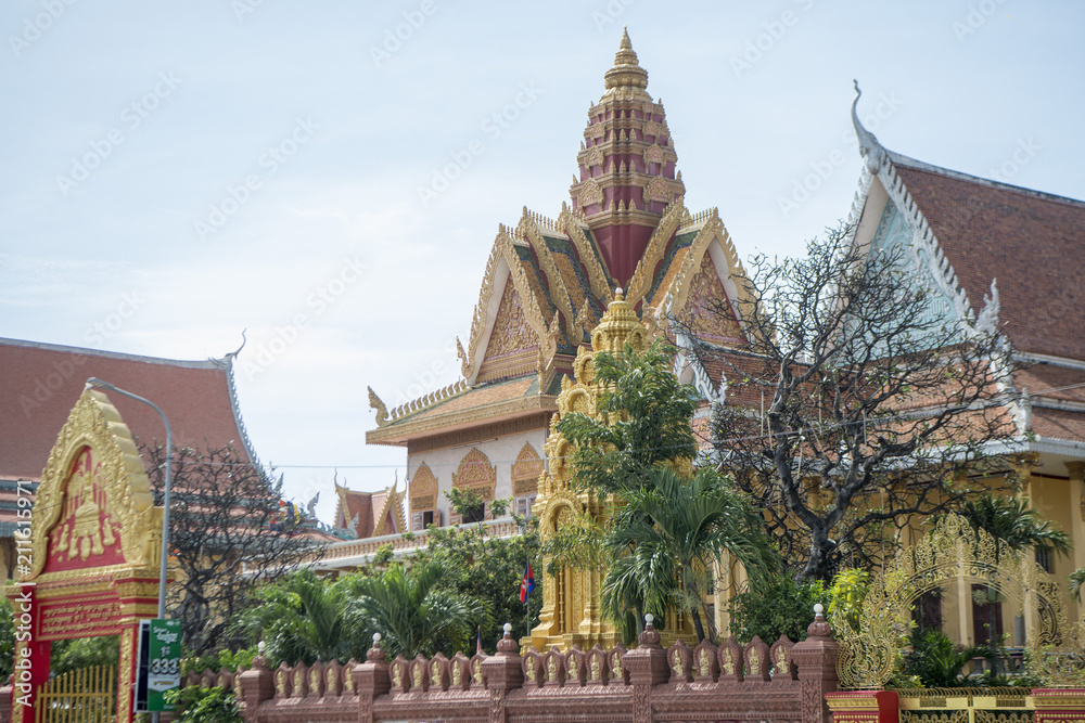 Fototapeta premium CAMBODIA PHNOM PENH WAT OUNALOM TEMPLE