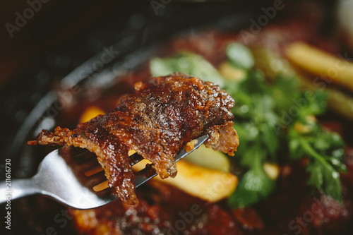 Traditional Turkish kebab, iskender kebab.
