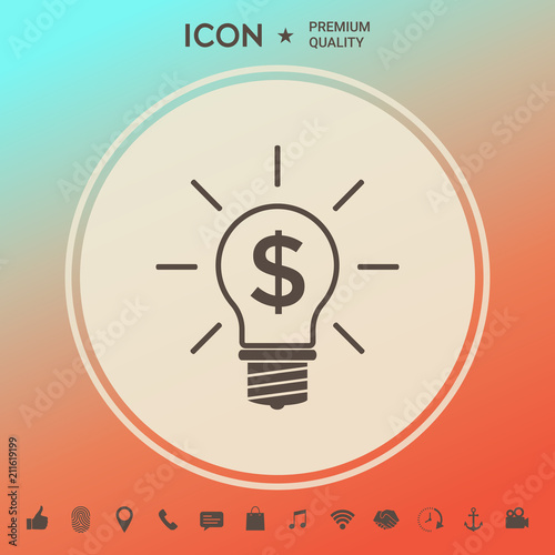 Light bulb with dollar symbol business concept