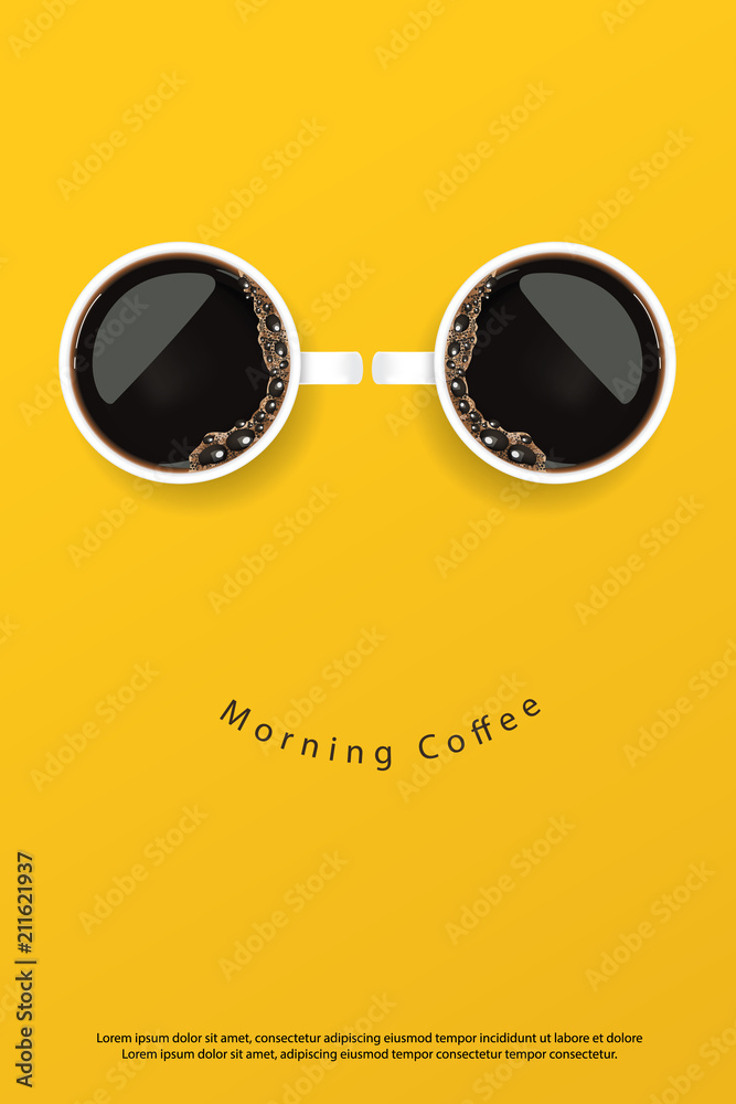 Fototapeta Coffee Poster Advertisement Flayers Vector Illustration